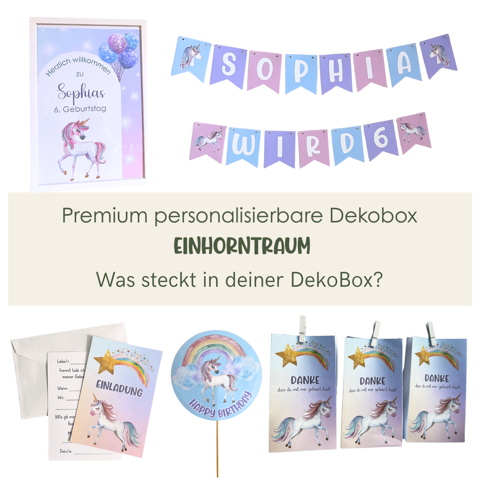 Premium DekoBox Einhorntraum