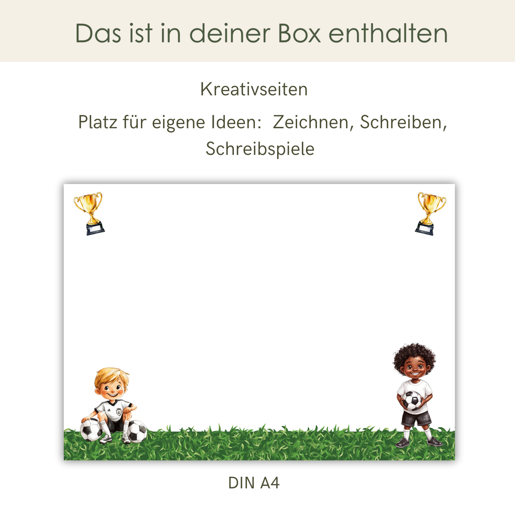 Caja de decoración premium de fútbol