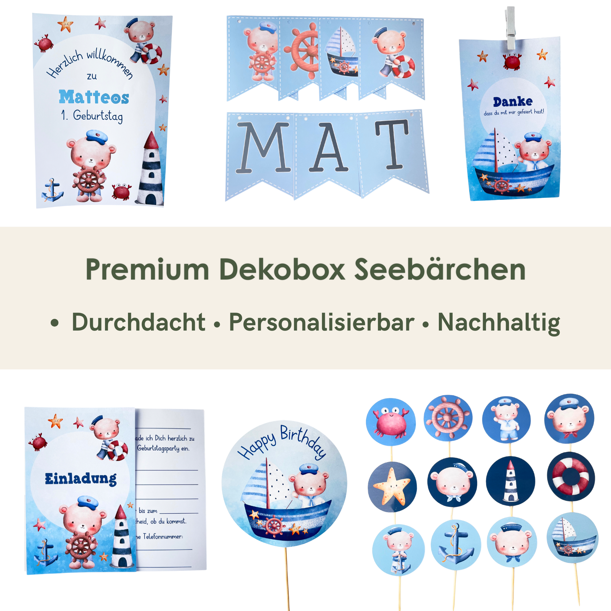 Premium DekoBox Seebärchen