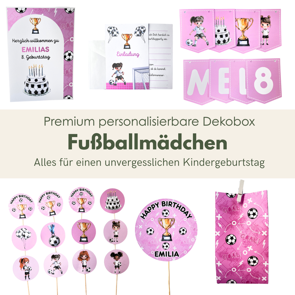 Premium Dekobox Fußballmädchen