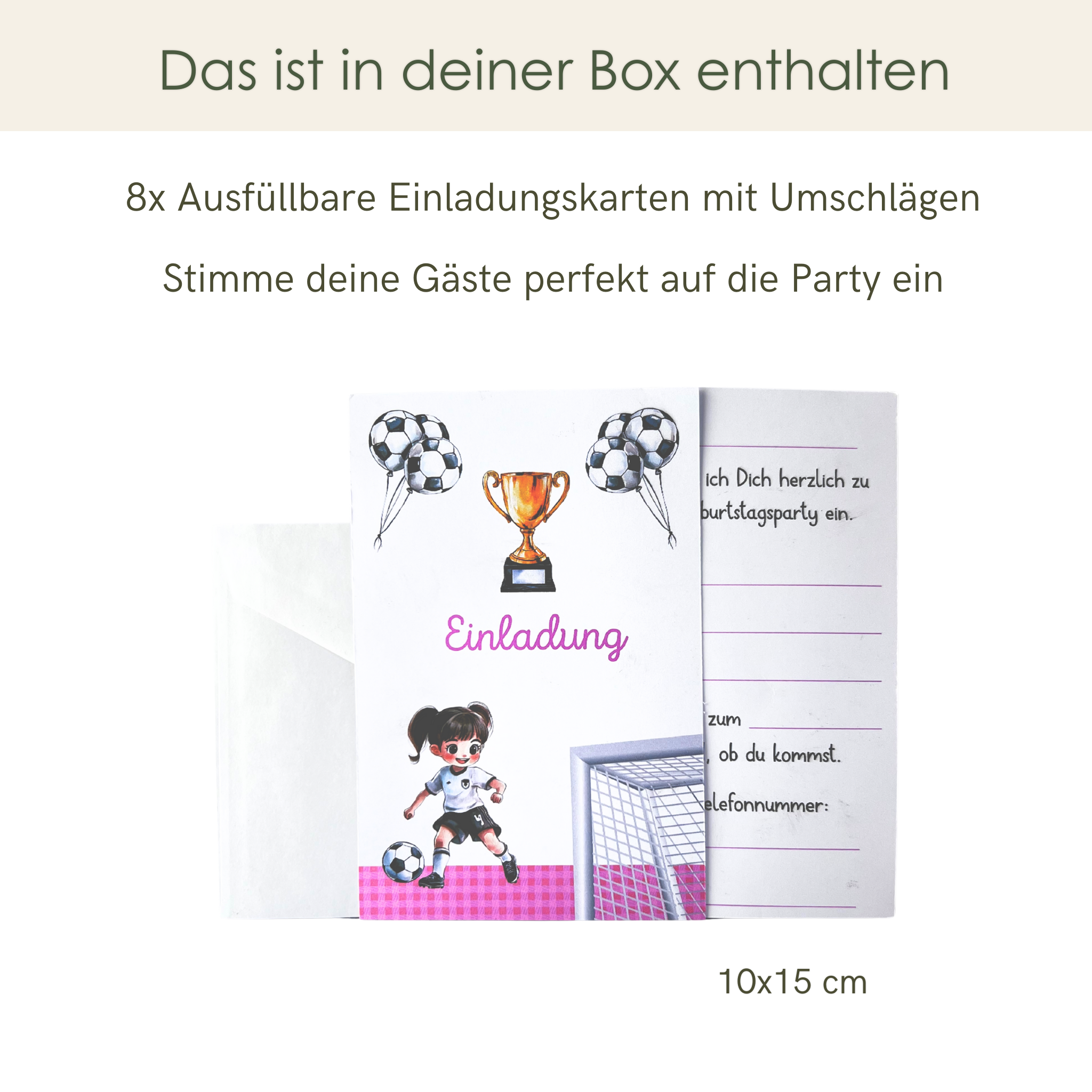 Premium Dekobox Fußballmädchen