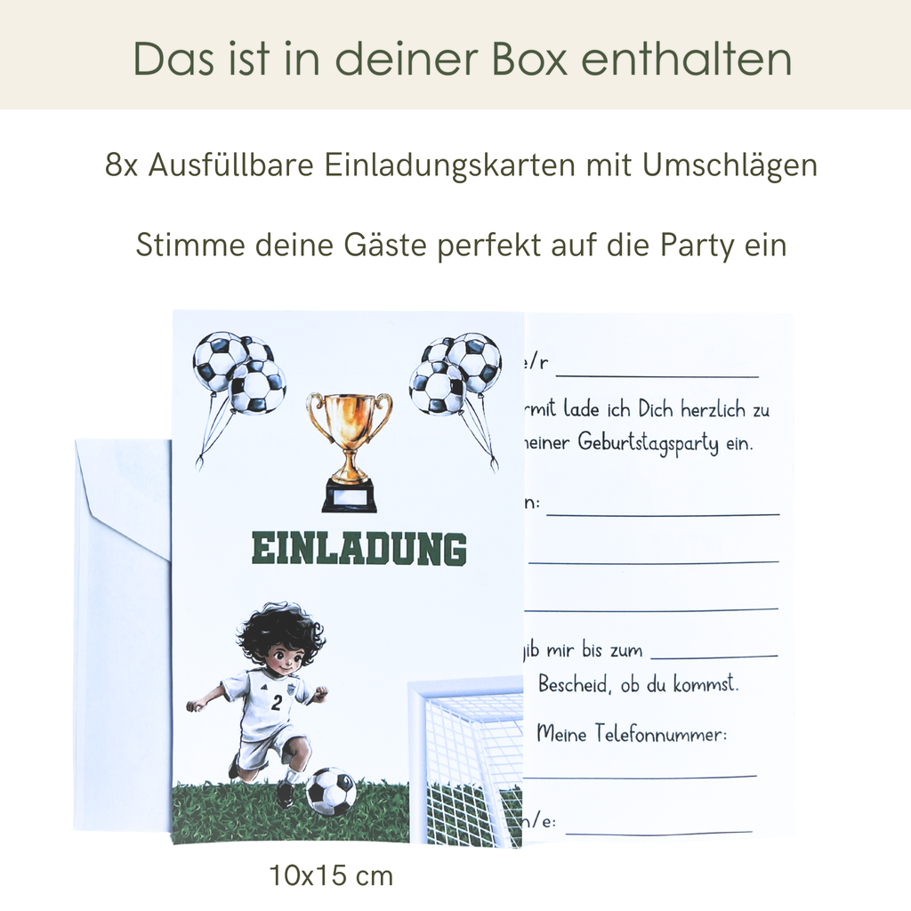 Caja de decoración premium de fútbol