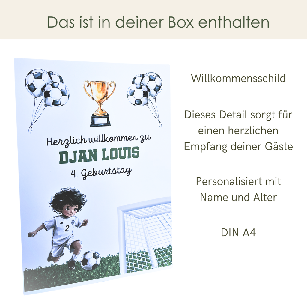 Caja de decoración premium de fútbol