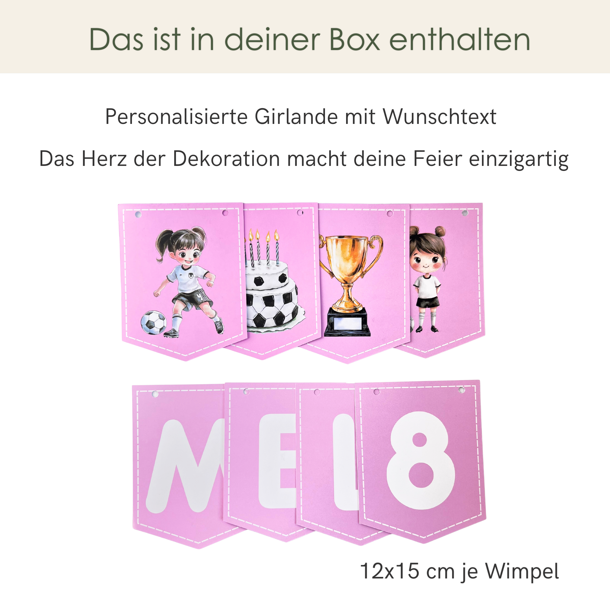 Premium Dekobox Fußballmädchen