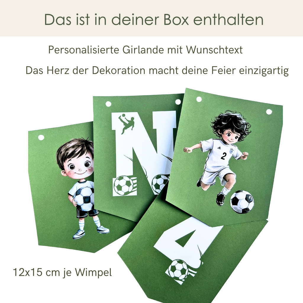 Caja de decoración premium de fútbol