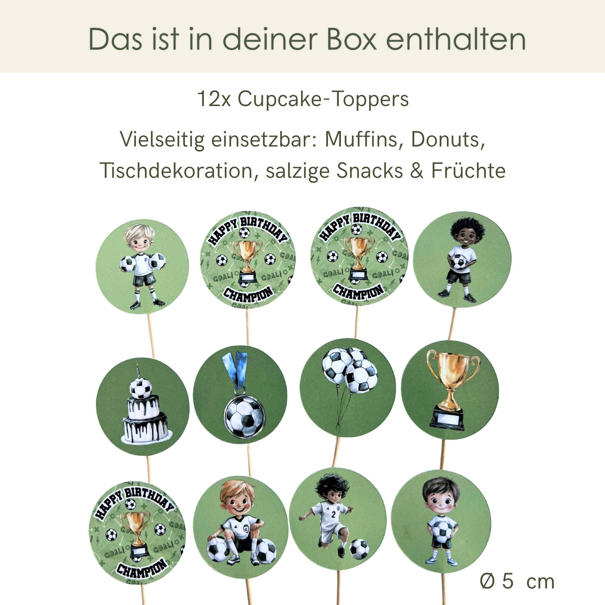 Caja de decoración premium de fútbol